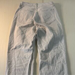 Abercrombie & Fitch Women’s Light Gray Pinstripe Denim Pants